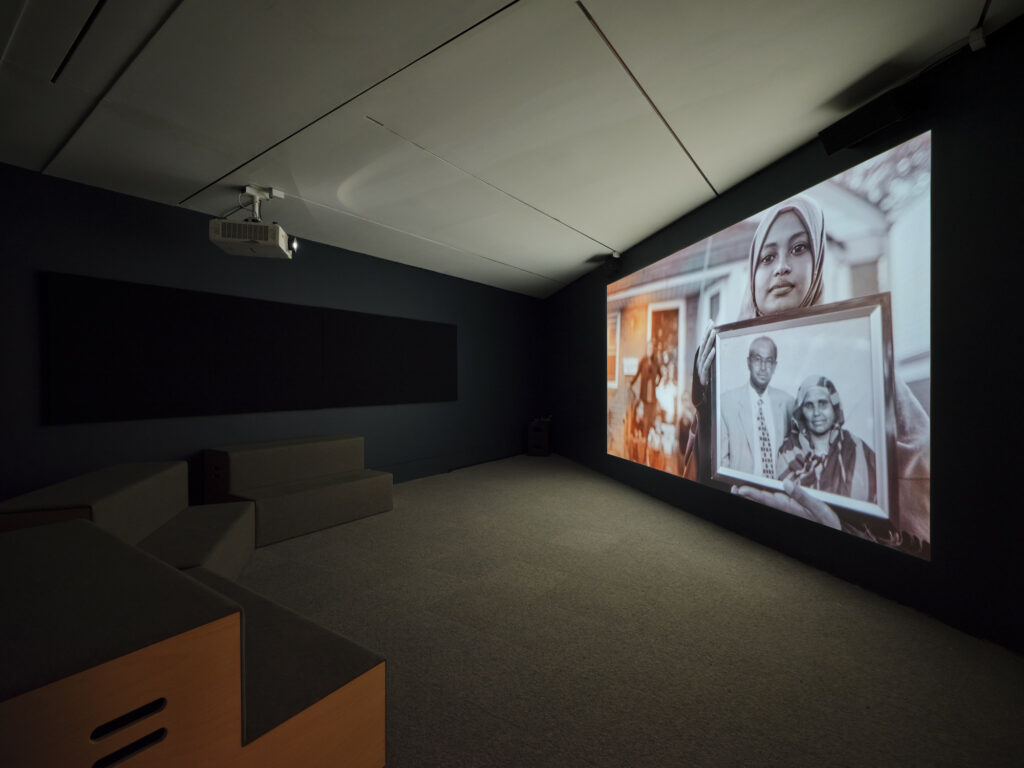 Video Room at Brooklyn Artists Exhibition at Brooklyn Museum