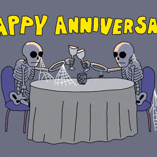 Happy Anniversary skeletons